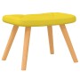 Silla mecedora con reposapiés tela amarillo mostaza de , Mecedoras - Ref: Foro24-327629, Precio: 113,72 €