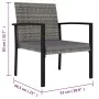 Garten-Esszimmerstühle, 4 Einheiten, graues synthetisches Rattan von vidaXL, Gartenstühle - Ref: Foro24-315113, Preis: 163,91...
