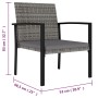 Garten-Esszimmerstühle, 4 Einheiten, graues synthetisches Rattan von vidaXL, Gartenstühle - Ref: Foro24-315113, Preis: 165,78...