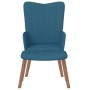 Sillón de relax con taburete terciopelo azul de , Sillones - Ref: Foro24-327676, Precio: 114,73 €, Descuento: %