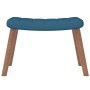 Sillón de relax con taburete terciopelo azul de , Sillones - Ref: Foro24-327676, Precio: 114,73 €, Descuento: %