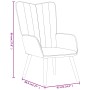 Sillón de relax con taburete terciopelo azul de , Sillones - Ref: Foro24-327676, Precio: 114,73 €, Descuento: %