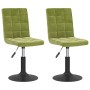 Hellgrüne drehbare Esszimmerstühle aus Samt 2 Stück von , Essstühle - Ref: Foro24-335743, Preis: 119,92 €, Rabatt: %