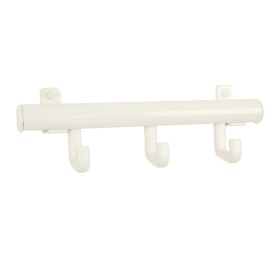 V-Part Coat rack with 3 hooks Techno 3 white by , Hat and coat racks - Ref: Foro24-445329, Price: 17,75 €, Discount: %