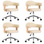 Drehbare Esszimmerstühle 4 Einheiten Kunstleder creme von , Essstühle - Ref: Foro24-3054897, Preis: 562,55 €, Rabatt: %