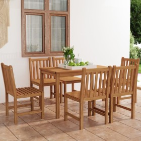 7-teiliges Garten-Esszimmerset aus massivem Teakholz von , Gartensets - Ref: Foro24-3059928, Preis: 957,15 €, Rabatt: %