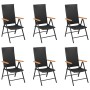 7-piece black and brown garden dining set by , Garden sets - Ref: Foro24-3060092, Price: 571,46 €, Discount: %