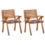 Garten-Esszimmerstühle mit Kissen 2 Stück massives Akazienholz von , Gartenstühle - Ref: Foro24-3060819, Preis: 251,29 €, Rab...