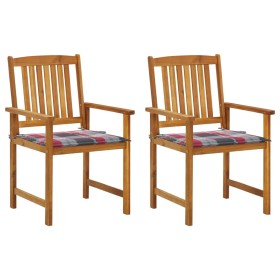 Gartenstühle mit Kissen 2 Einheiten massives Akazienholz von , Gartenstühle - Ref: Foro24-3061193, Preis: 149,97 €, Rabatt: %