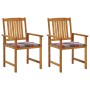 Gartenstühle mit Kissen 2 Einheiten massives Akazienholz von , Gartenstühle - Ref: Foro24-3061193, Preis: 149,97 €, Rabatt: %