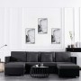Ausziehbares 4-Sitzer-Schlafsofa aus schwarzem Kunstleder von , Sofas - Ref: Foro24-287217, Preis: 1,00 €, Rabatt: %