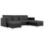 Ausziehbares 4-Sitzer-Schlafsofa aus schwarzem Kunstleder von , Sofas - Ref: Foro24-287217, Preis: 1,00 €, Rabatt: %