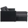Ausziehbares 4-Sitzer-Schlafsofa aus schwarzem Kunstleder von , Sofas - Ref: Foro24-287217, Preis: 1,00 €, Rabatt: %