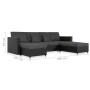 Ausziehbares 4-Sitzer-Schlafsofa aus schwarzem Kunstleder von , Sofas - Ref: Foro24-287217, Preis: 1,00 €, Rabatt: %