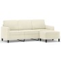 3-seater sofa with cream velvet stool 180 cm by , Sofas - Ref: Foro24-3201182, Price: 350,73 €, Discount: %