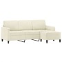 3-seater sofa with cream velvet stool 180 cm by , Sofas - Ref: Foro24-3201182, Price: 350,73 €, Discount: %