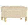 3-seater sofa with cream fabric stool 180 cm by , Sofas - Ref: Foro24-3201194, Price: 313,29 €, Discount: %