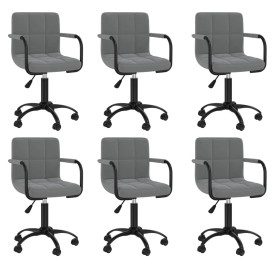 Drehbare Esszimmerstühle 6 Einheiten dunkelgrauer Samt von , Essstühle - Ref: Foro24-3088024, Preis: 377,21 €, Rabatt: %