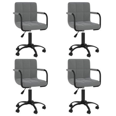 Sillas de comedor giratorias 4 unidades terciopelo gris oscuro de , Sillas de comedor - Ref: Foro24-3088013, Precio: 250,71 €...