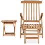 Sonnenliege mit Fußstütze und Nachttisch massives Teakholz von vidaXL, Liegen - Ref: Foro24-315376, Preis: 230,08 €, Rabatt: %