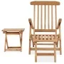 Teak solid wood sun lounger with footrest and side table by vidaXL, Loungers - Ref: Foro24-315376, Price: 216,41 €, Discount: %