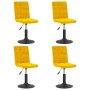 Senfgelbe drehbare Esszimmerstühle aus Samt 4 Stück von , Essstühle - Ref: Foro24-3089296, Preis: 240,54 €, Rabatt: %