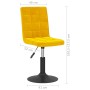 Senfgelbe drehbare Esszimmerstühle aus Samt 4 Stück von , Essstühle - Ref: Foro24-3089296, Preis: 240,54 €, Rabatt: %