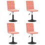 Drehbare Esszimmerstühle 4 Einheiten aus rosa Samt von , Essstühle - Ref: Foro24-3089294, Preis: 201,48 €, Rabatt: %