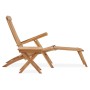 Teak solid wood sun lounger with footrest and side table by vidaXL, Loungers - Ref: Foro24-315376, Price: 230,08 €, Discount: %