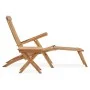 Teak solid wood sun lounger with footrest and side table by vidaXL, Loungers - Ref: Foro24-315376, Price: 216,41 €, Discount: %