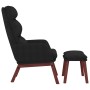 Relax armchair with footrest black fabric by , Armchairs - Ref: Foro24-3097569, Price: 148,82 €, Discount: %