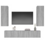 4-teiliges TV-Möbelset Sperrholz Sonoma grau von , TV-Möbel - Ref: Foro24-3114204, Preis: 151,76 €, Rabatt: %