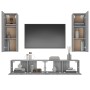 4-teiliges TV-Möbelset Sperrholz Sonoma grau von , TV-Möbel - Ref: Foro24-3114204, Preis: 151,76 €, Rabatt: %
