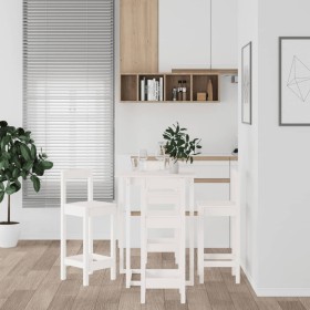 5-piece bar set solid pine wood white by , Furniture sets for kitchens and dining rooms - Ref: Foro24-3124743, Price: 282,84 ...
