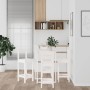 5-teiliges Bar-Set massives Zirbenholz weiß von , Möbelsets für Küchen und Esszimmer - Ref: Foro24-3124743, Preis: 282,84 €, ...