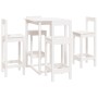 5-teiliges Bar-Set massives Zirbenholz weiß von , Möbelsets für Küchen und Esszimmer - Ref: Foro24-3124743, Preis: 282,84 €, ...