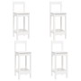 5-teiliges Bar-Set massives Zirbenholz weiß von , Möbelsets für Küchen und Esszimmer - Ref: Foro24-3124743, Preis: 282,84 €, ...