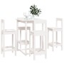 5-teiliges Bar-Set massives Zirbenholz weiß von , Möbelsets für Küchen und Esszimmer - Ref: Foro24-3124743, Preis: 282,84 €, ...
