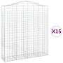 Gabionenkörbe 15 Stück Bogenform Eisen 200x50x220/240cm von , Töpfe und Pflanzgefäße - Ref: Foro24-3145779, Preis: 2,00 €, Ra...