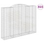 Gabionenkörbe 15 Stück Bogenform Eisen 300x50x220/240cm von , Töpfe und Pflanzgefäße - Ref: Foro24-3146821, Preis: 2,00 €, Ra...