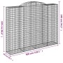 Gabionenkörbe 15 Stück Bogenform Eisen 300x50x220/240cm von , Töpfe und Pflanzgefäße - Ref: Foro24-3146821, Preis: 2,00 €, Ra...