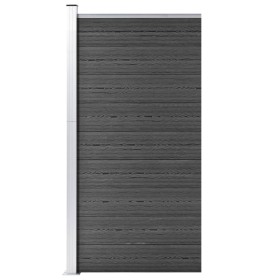 Schwarzes WPC-Zaunelement 95x186 cm von vidaXL, Zaunpaneele - Ref: Foro24-148979, Preis: 141,76 €, Rabatt: %
