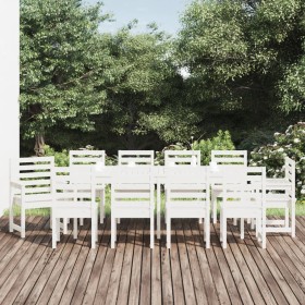 11-teiliges Garten-Esszimmerset aus massivem weißem Kiefernholz von , Gartensets - Ref: Foro24-3154720, Preis: 954,61 €, Raba...