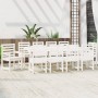 Juego de comedor de jardín 11 piezas madera maciza pino blanco de , Conjuntos de jardín - Ref: Foro24-3154720, Precio: 970,54 €