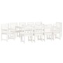 Juego de comedor de jardín 11 piezas madera maciza pino blanco de , Conjuntos de jardín - Ref: Foro24-3154720, Precio: 970,54 €