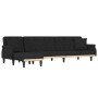 Sofá cama en forma de L terciopelo negro 271x140x70 cm de , Sofás - Ref: Foro24-3157279, Precio: 455,64 €, Descuento: %
