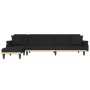 Sofá cama en forma de L terciopelo negro 271x140x70 cm de , Sofás - Ref: Foro24-3157279, Precio: 455,64 €, Descuento: %