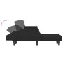 Sofá cama en forma de L terciopelo negro 271x140x70 cm de , Sofás - Ref: Foro24-3157279, Precio: 455,64 €, Descuento: %