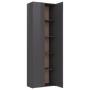 Armario de oficina de contrachapada gris brillo 60x32x190 cm de , Armarios archivadores - Ref: Foro24-800305, Precio: 173,64 ...