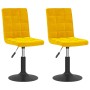 Senfgelbe drehbare Esszimmerstühle aus Samt 2 Stück von , Essstühle - Ref: Foro24-335748, Preis: 125,69 €, Rabatt: %